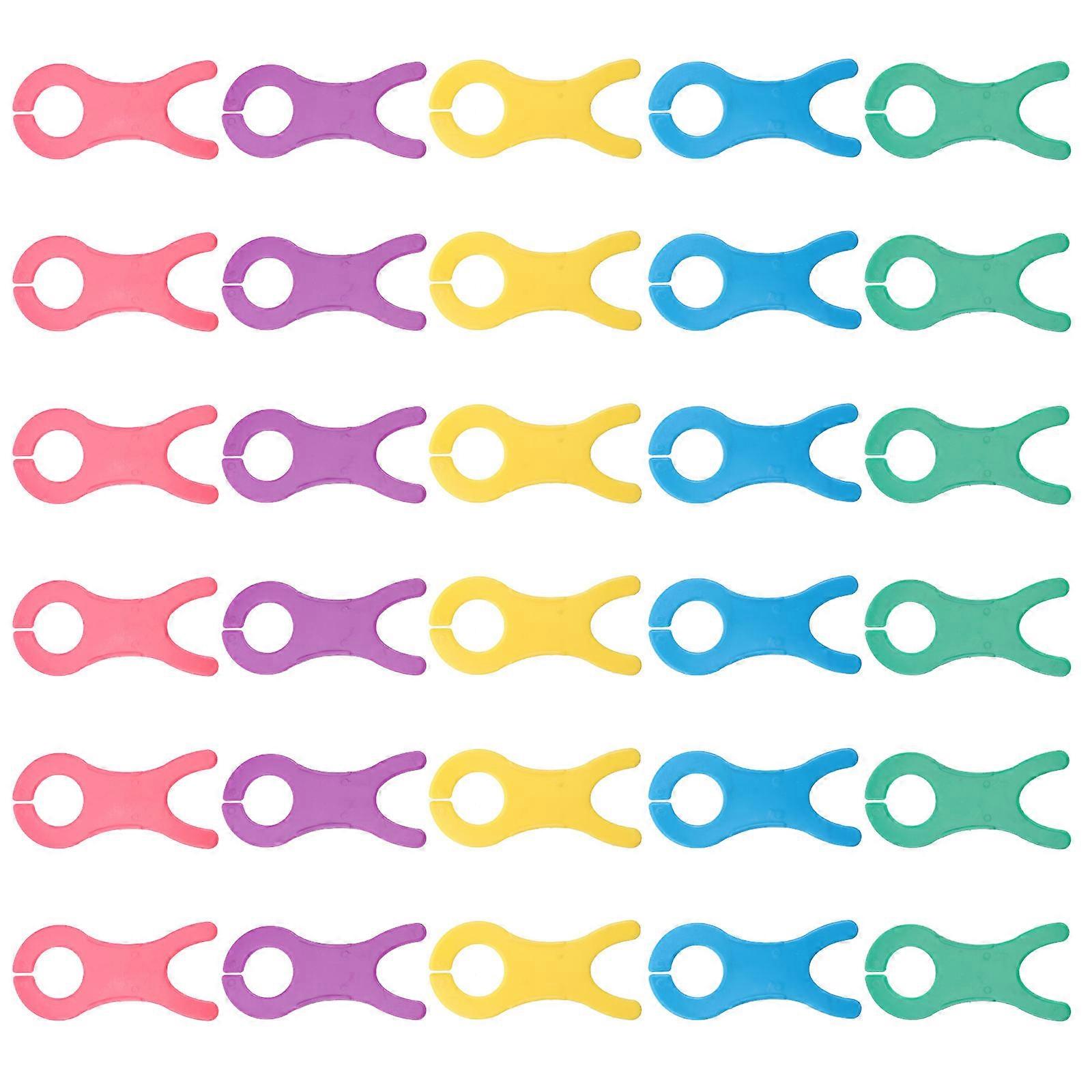 Assorted Color Yarn Bobbin Large Plastic Weave Tool for Sewing 30Pcs