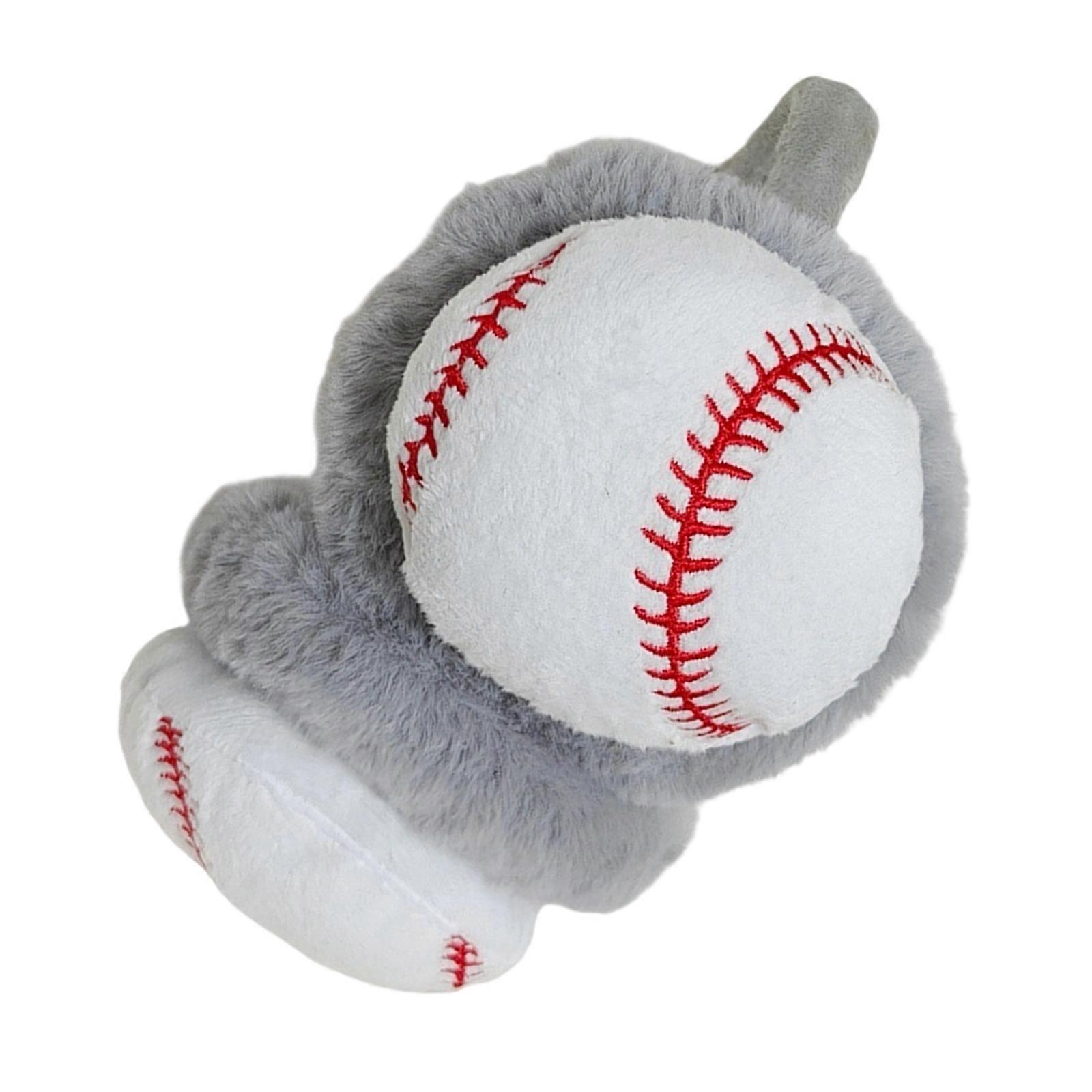 Plush Ear Warmers with Ball Design Winter Warm Ear Muffs Proective Accessory For Skiing Commuting Student Cycling Use  Gray