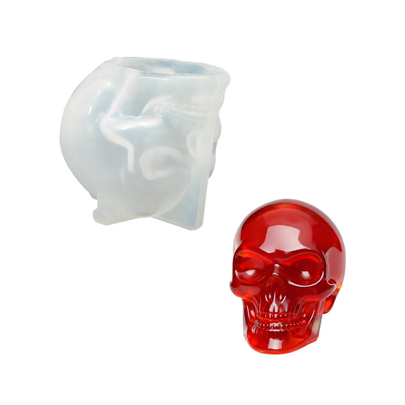 Small Skull Silicone Mould For Resin Art Halloween Decorations Handmade Candle Soap Casting Craft Projects Multicolor