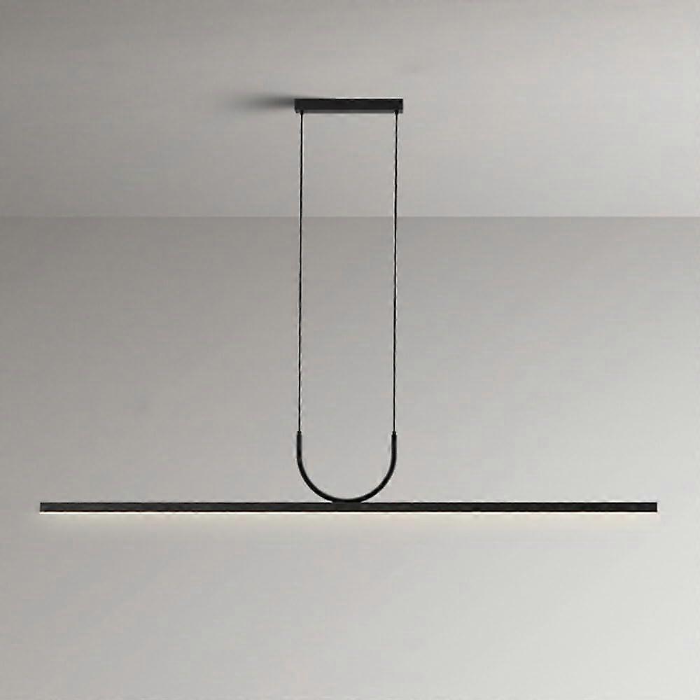 Chandeliers Dimmable Black Linear Pendant Light Modern LED Hanging Lamp Adjustable Suspension Chandelier 120cm90cm