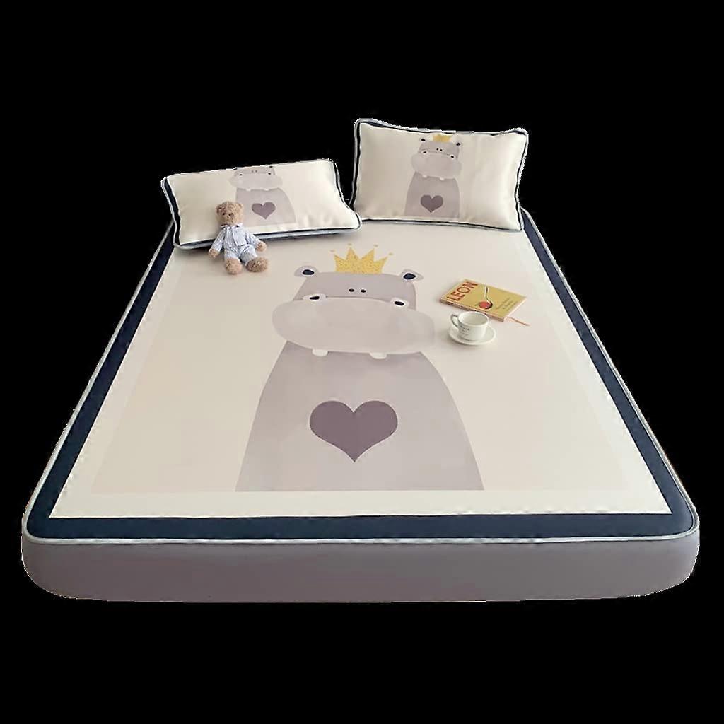 Cooling Silk Bed Mat 3Piece Set with Breathable MoistureResistant Layers for Summer 1.8M