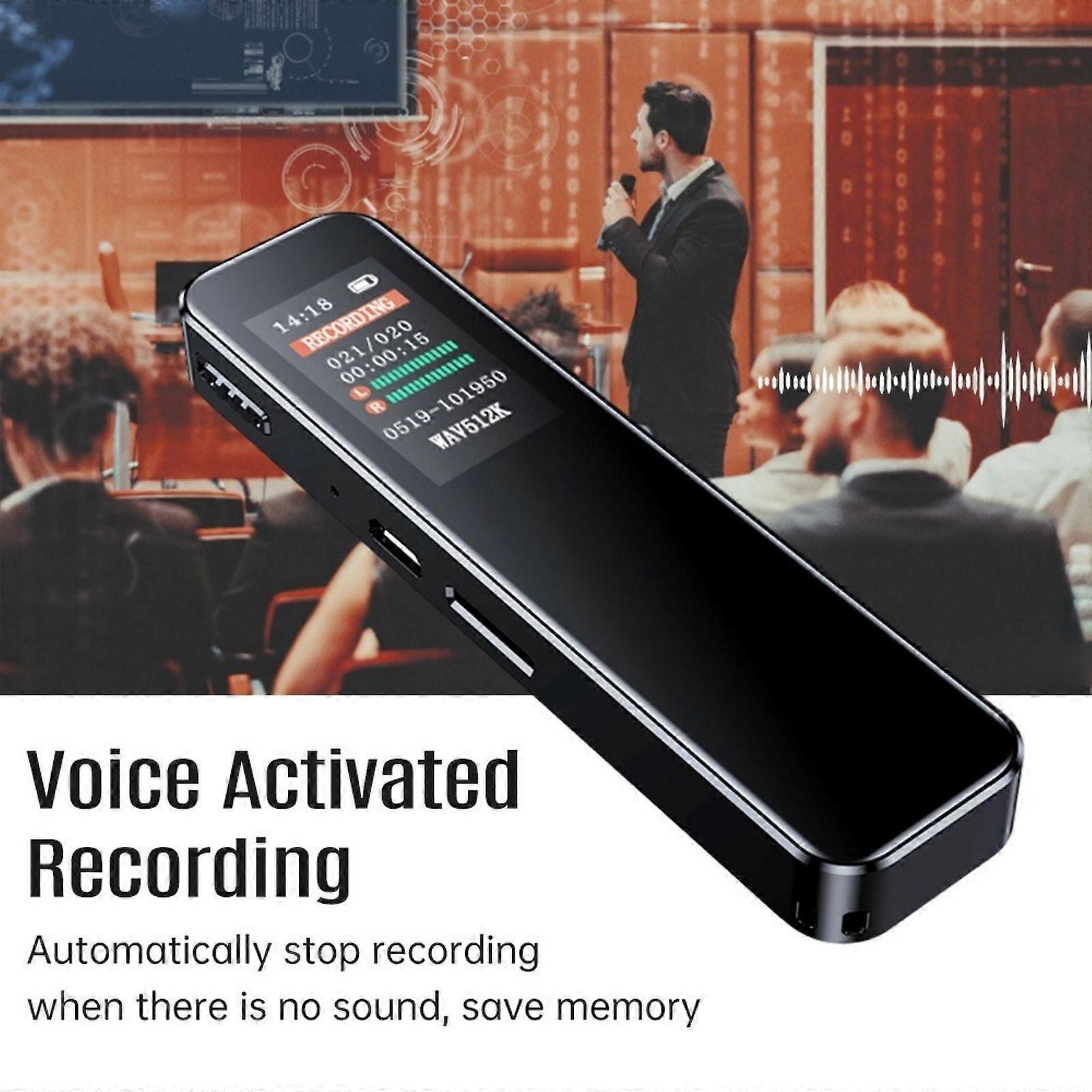 VALSEEL 64G Digital Recorder MP3 Player with External Playback, Password Protection, HD Recording for Lectures, Meetings, Classroom, Interviews