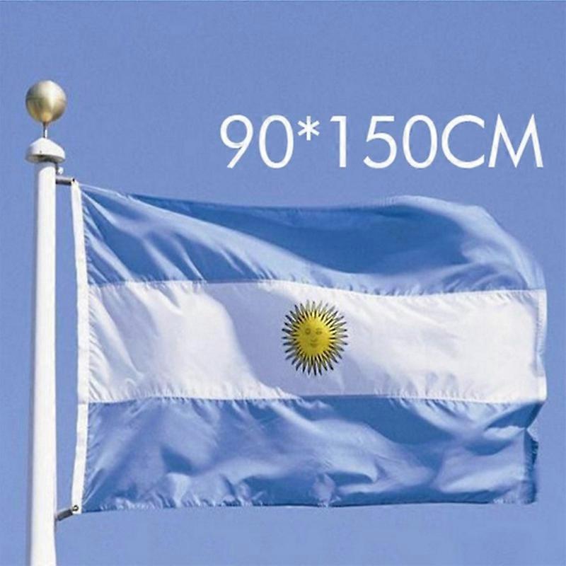 90*150cm 3*5ft Argentine flag, size 4 polyester flag with perforation