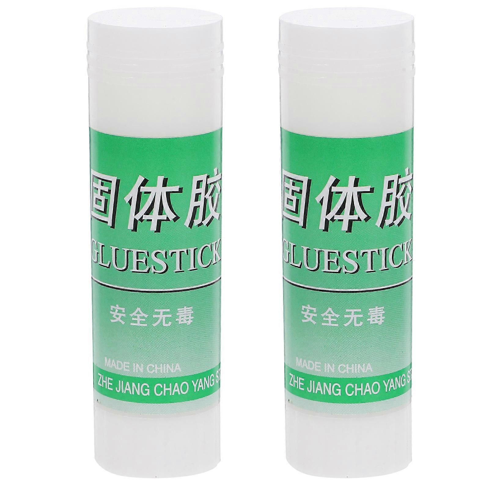 Student Solid Glue Sticks Versatile Use Free Application Dries White For Crafts And Diy 2Pcs