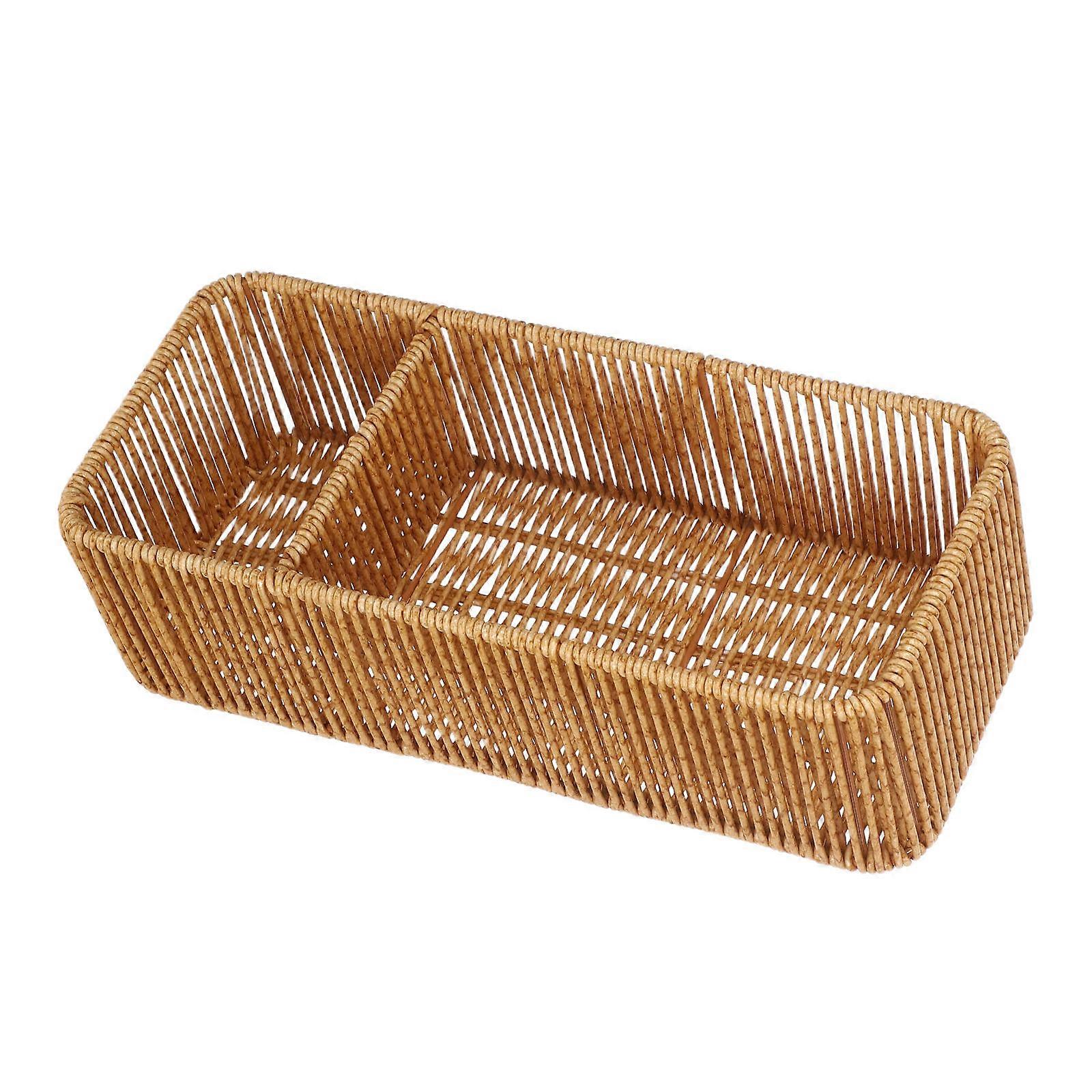 Paper Tissue Basket Plastic Wicker Organizer for Bathroom Storage Usage