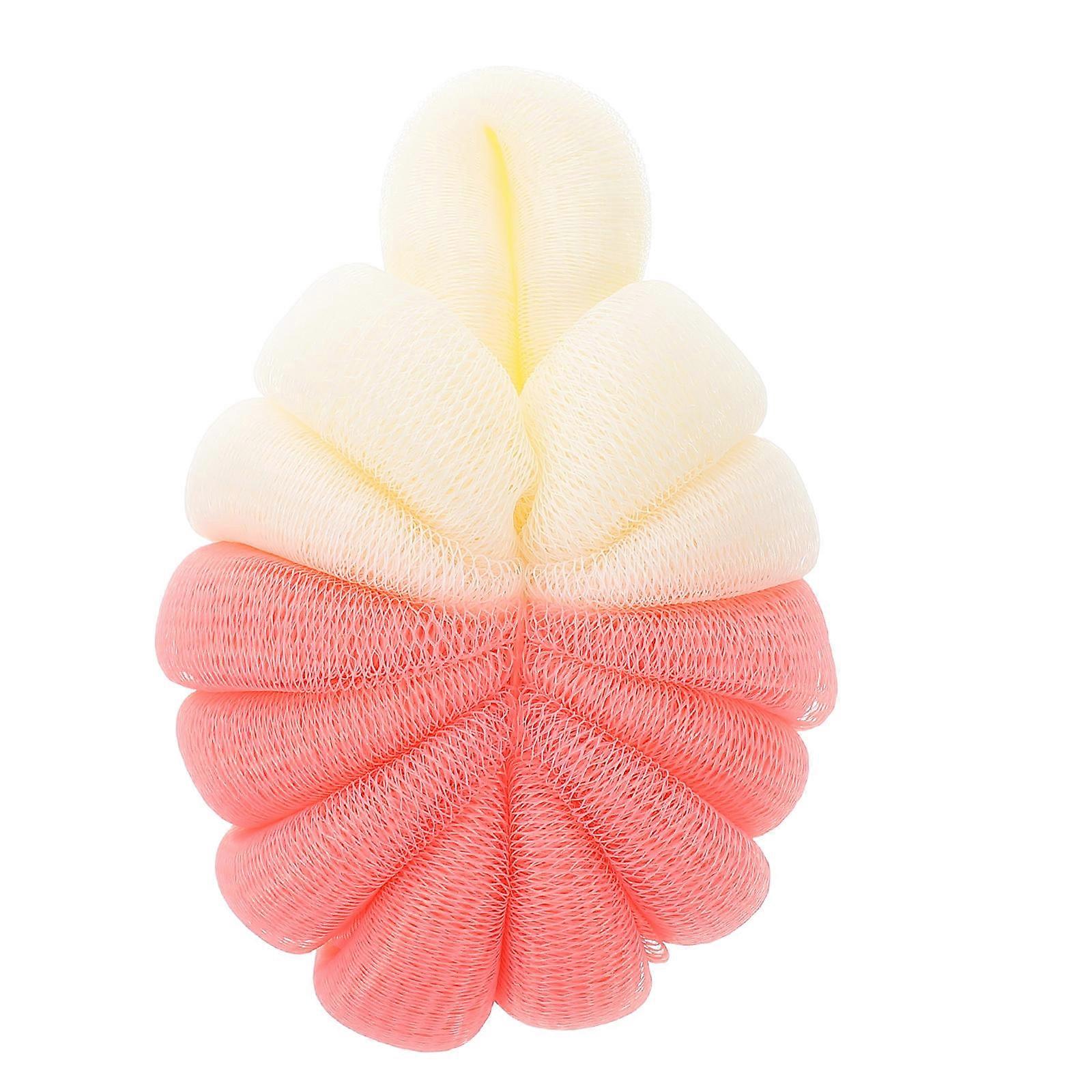 Shower Bath Ball Soft Body Scrubber Pink Multi-Function Bath Accessory