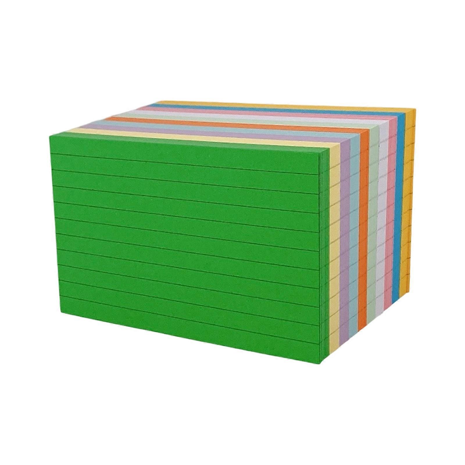 Pack of 10 Lined Notepads Stick Note Strong Adhesive Colorful Note Pad for Office Home Organization Easy Tear Design Multicolor