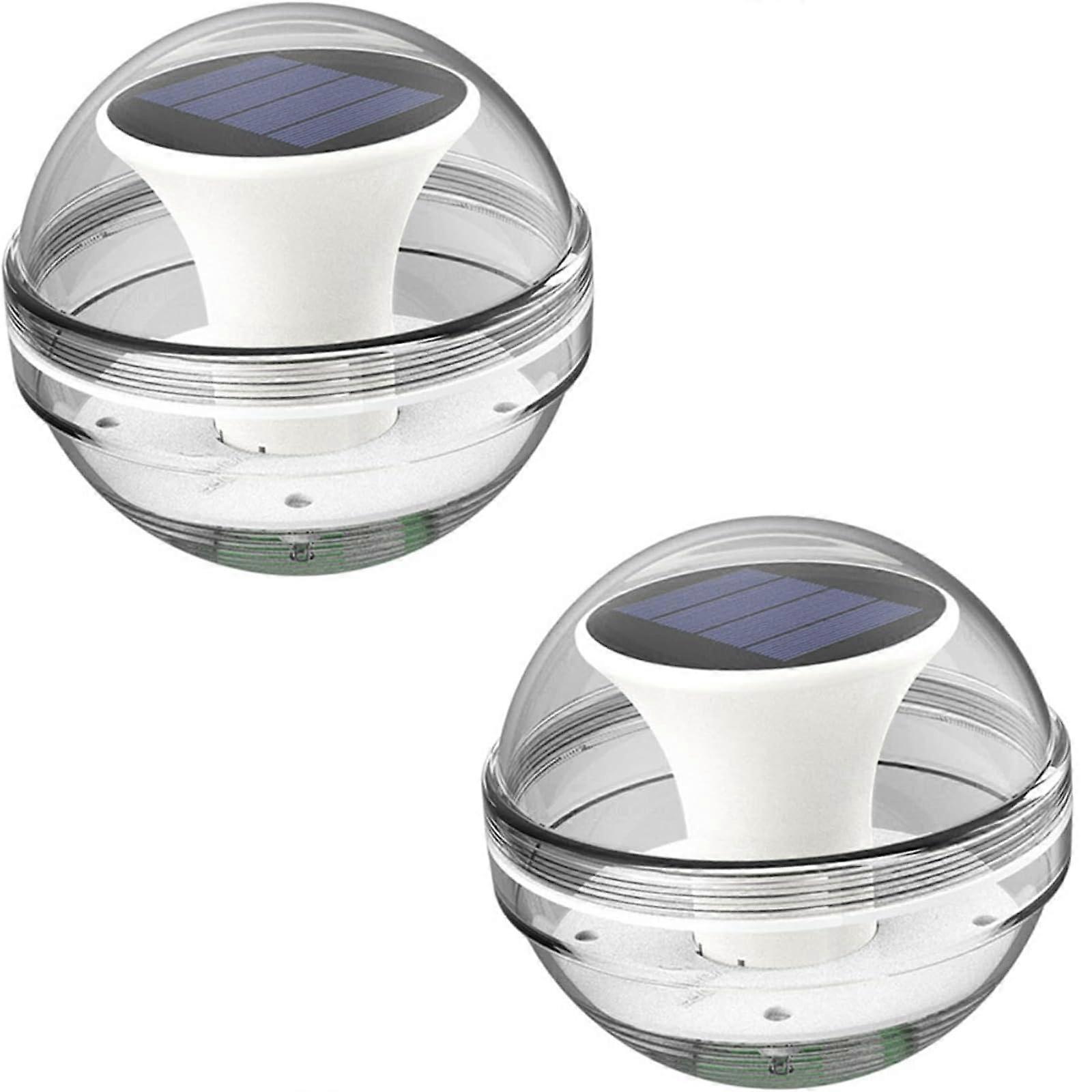 Solar Floating Lights 2 Pack Solar Powered Waterproof Pool Lights With Auto On Off Sensor For Garden Ponds Patio Ambiance
