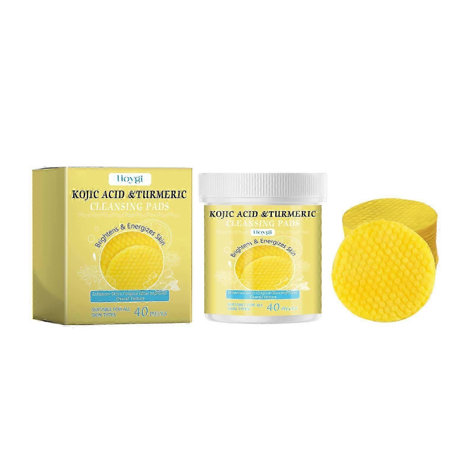 Brightening Turmeric Acid Cleansing Pads  Gentle Deep Clean & Moisturize, 40 Pads