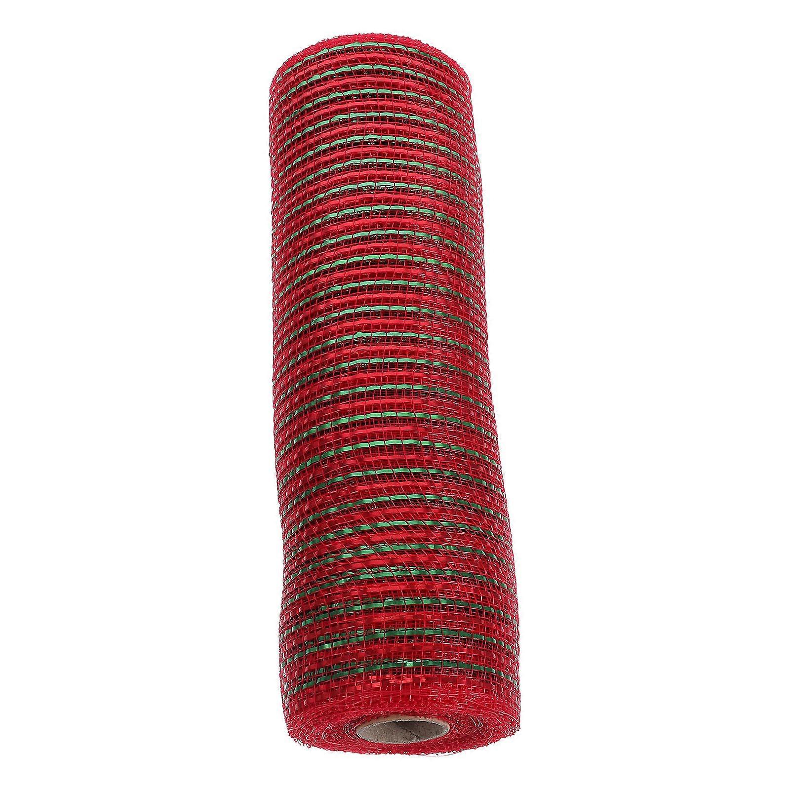 Gift Wrapping Decorative Mesh Ribbons Red Polyester Ribbon 1 Roll