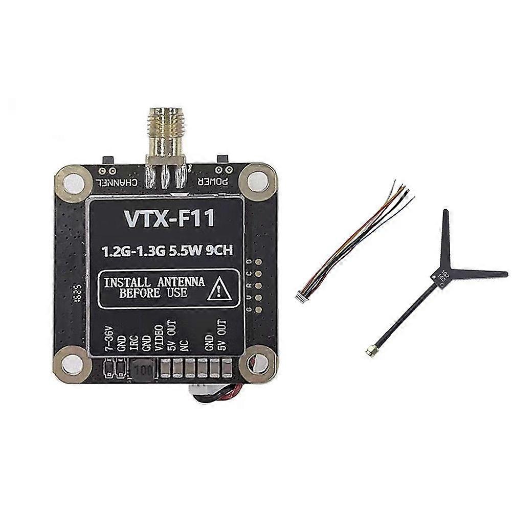 1.2G/1.3G 5.5W 9CH VTX Wireless Analogue Image Transmission Support Through IRC Protocol VTX-F11