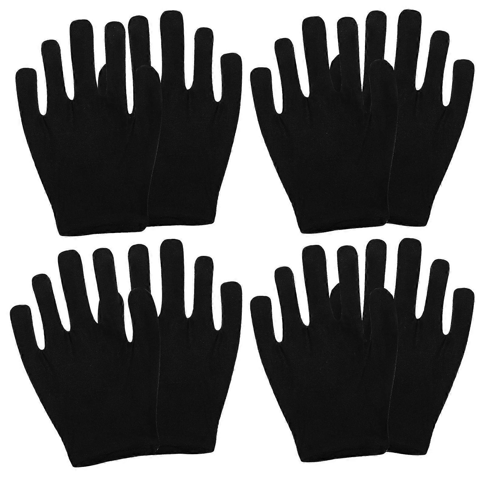 Moisturizing Gloves Cotton Gloves for Dry Hands 3Pcs Set Black
