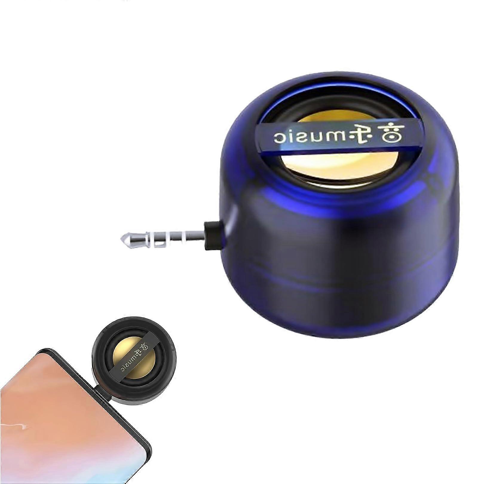 Portable Phone Speaker Amplifier 5X Volume Boost, Plug and Play 3.5mm Mini Audio Amplifier Purple