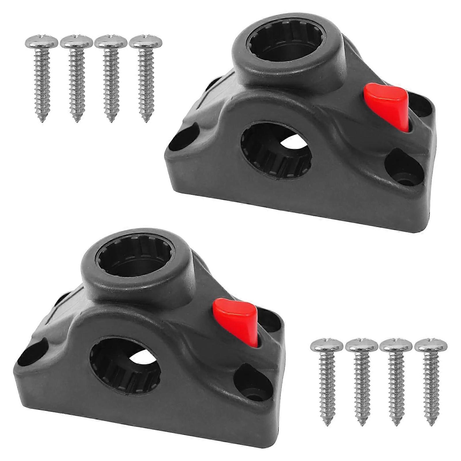 360 Rotating Plastic Fishing Rod Holder Fix Poles Mount Base Replacement Secure Lock Deck Mounting Bracket Enduring Multicolor