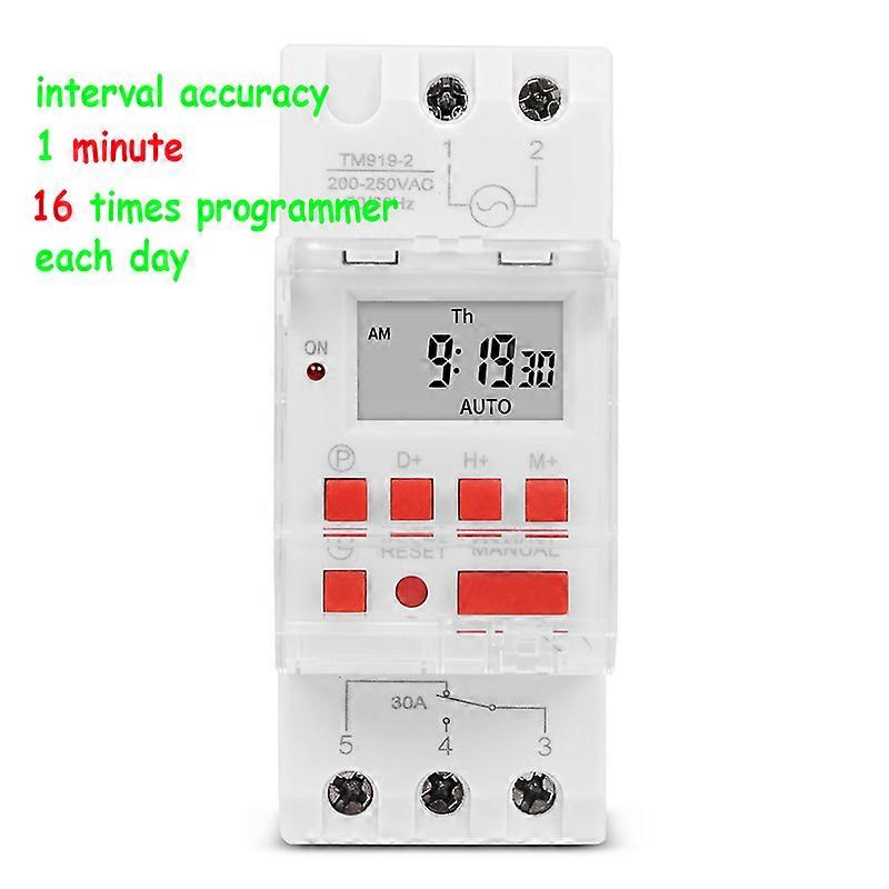 Heavy Load Digital Timer Switch Programmable 7 Days 24hrs Automatic Switch for LED Lighting Loading ON/OFF Timers Relay Control