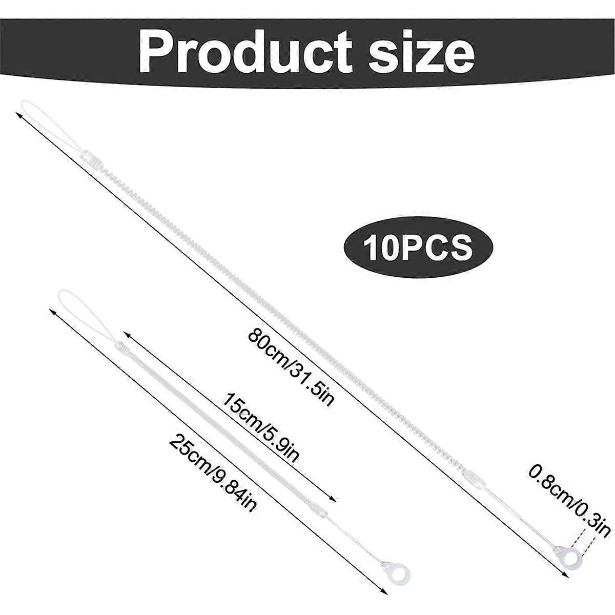 10pcs Pen Lanyards, Anti-Lose Pen Leash with Silicone Loops Elastic Lanyard Tether for Tethering St