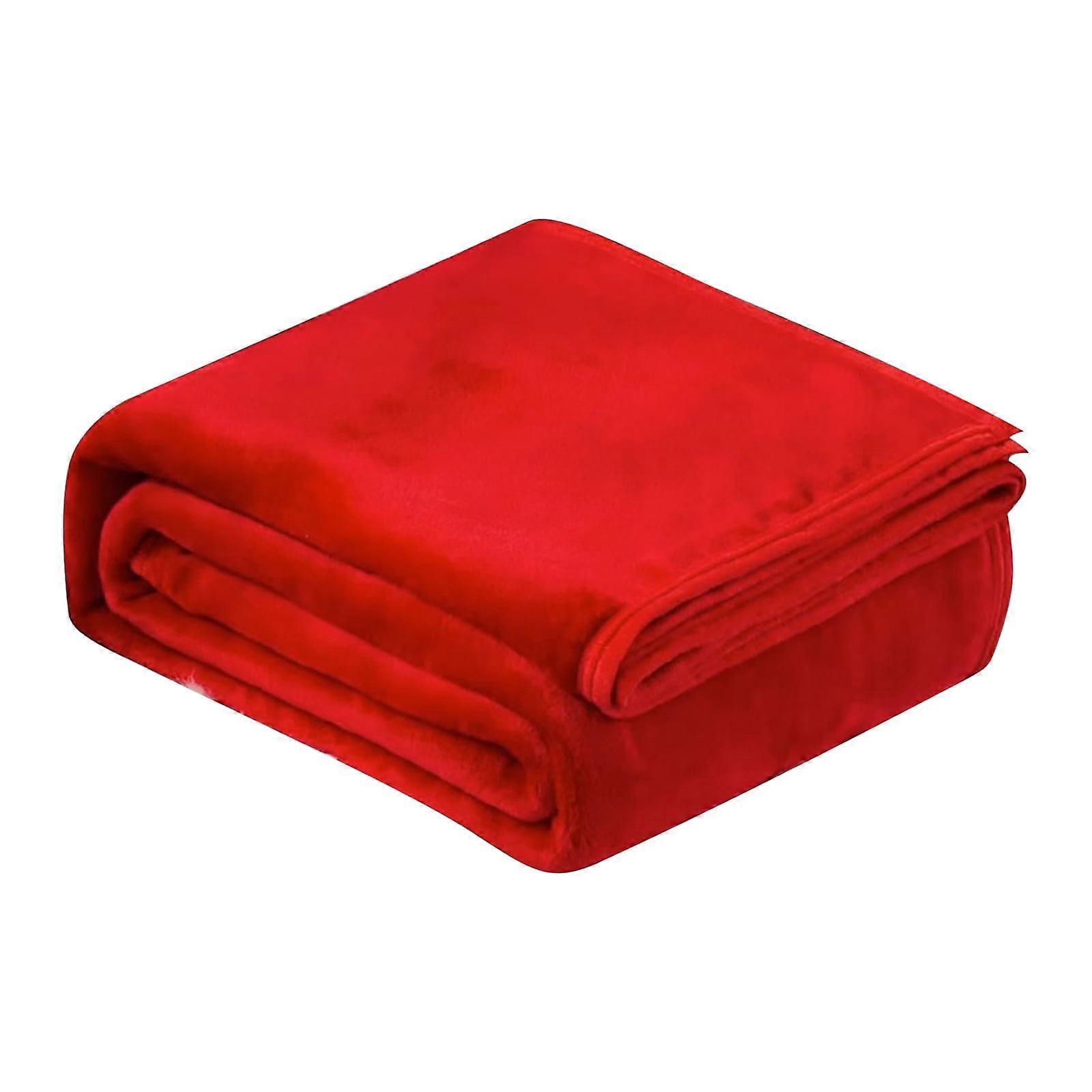 Super Soft Warm Solid Warm Fleece Blanket Rug Sofa Bedding 70x100cm