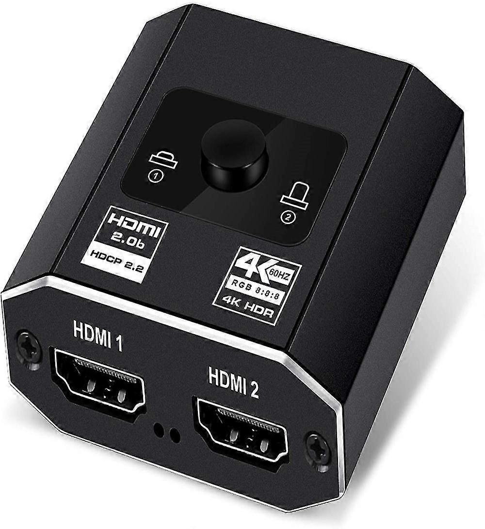 Hdmi-compatible Splitter 4k 60hz Hd2.0 Switch For Ps5 Bi-direction 1x2/2x1 Adapter Switcher 2 In 1 Out For Ps4 Tv Box Hd Switch