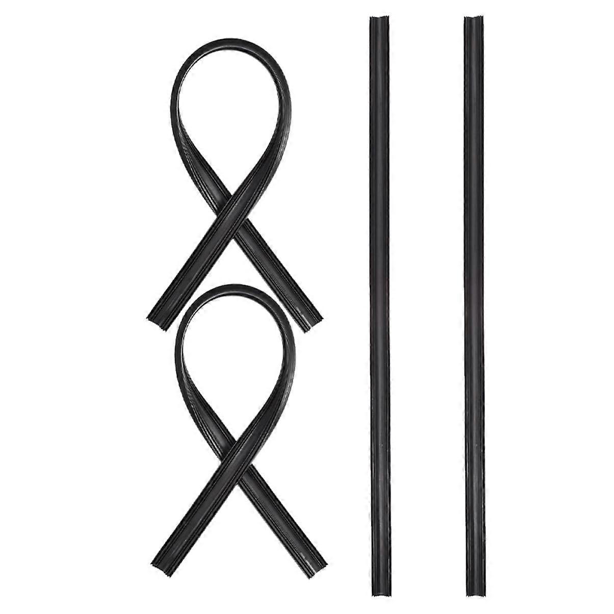 4Pcs Wiper Blade Refills for Windshield Wipers, Durable Rubber Inserts, Streak, Easy Install