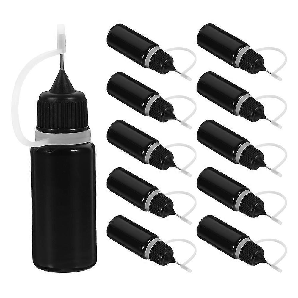 15Pcs Glue Bottle for Controlled Glue Dispensing Black Plastic