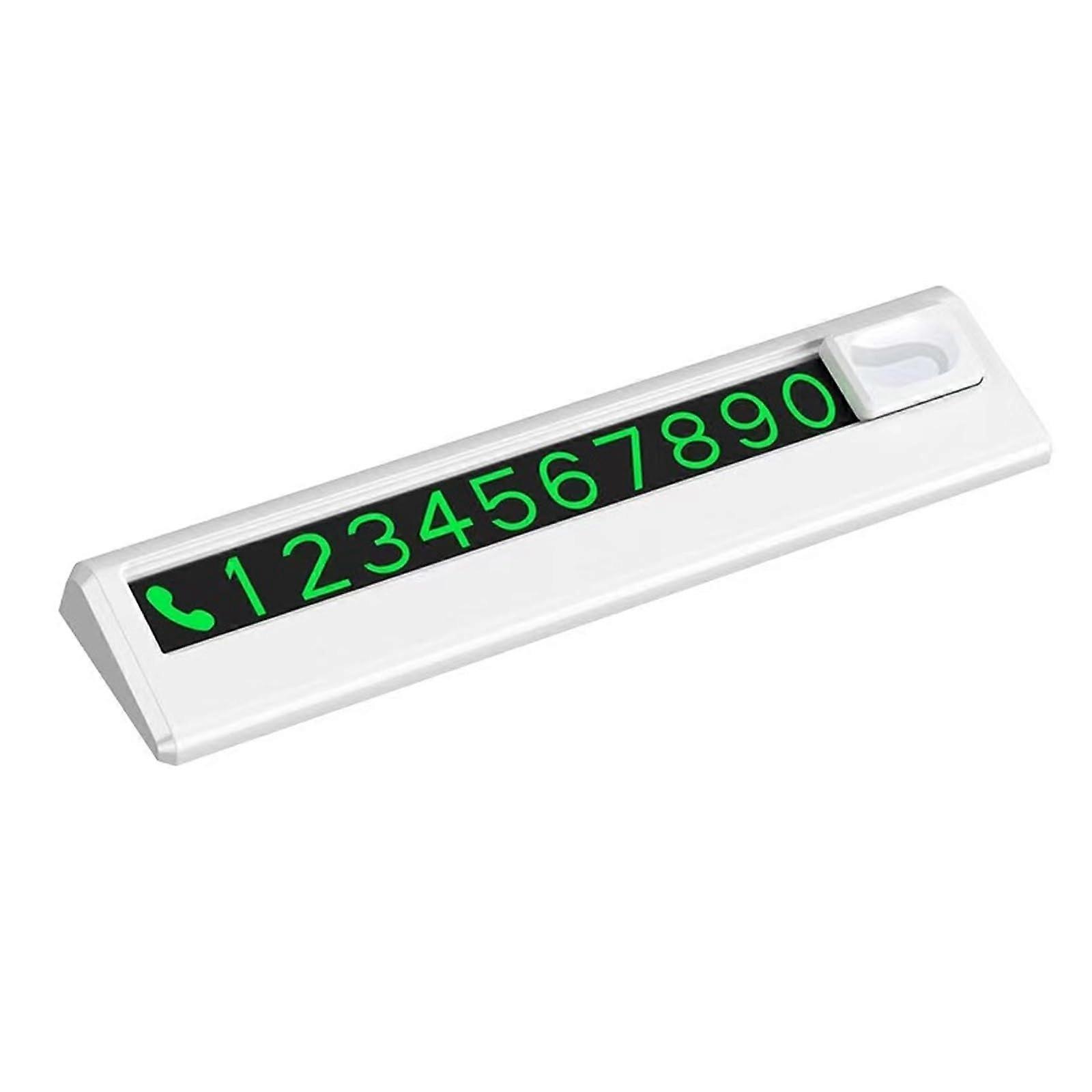 Creative Car Parking Number Plate Holder White Vehicle Display for Quick Identification
