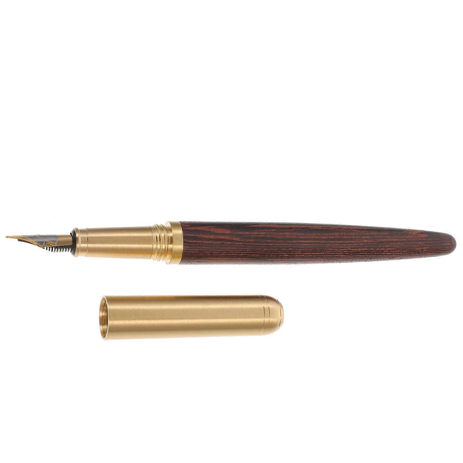 Brown Wooden Fountain Pen for Writing Use Fountain Pen Student Calligraphy