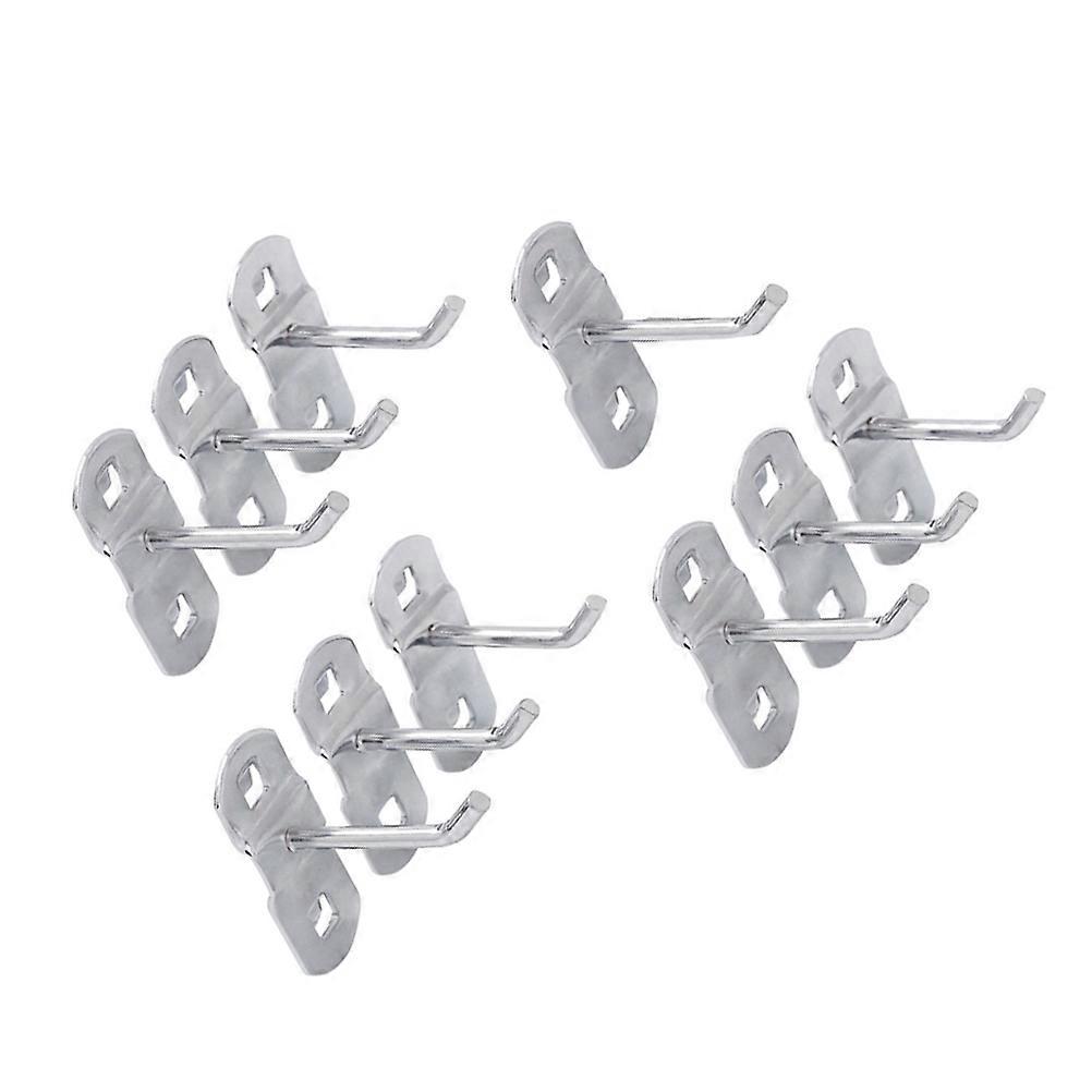 Tool Hanging Hook Hanger for Supermarket for Home Use 10Pcs Silver