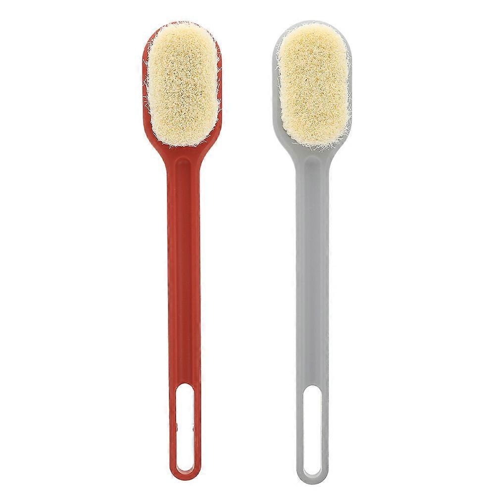 Bath Use Brush Long Handle Exfoliation Shower Tools Assorted Color 2Pcs