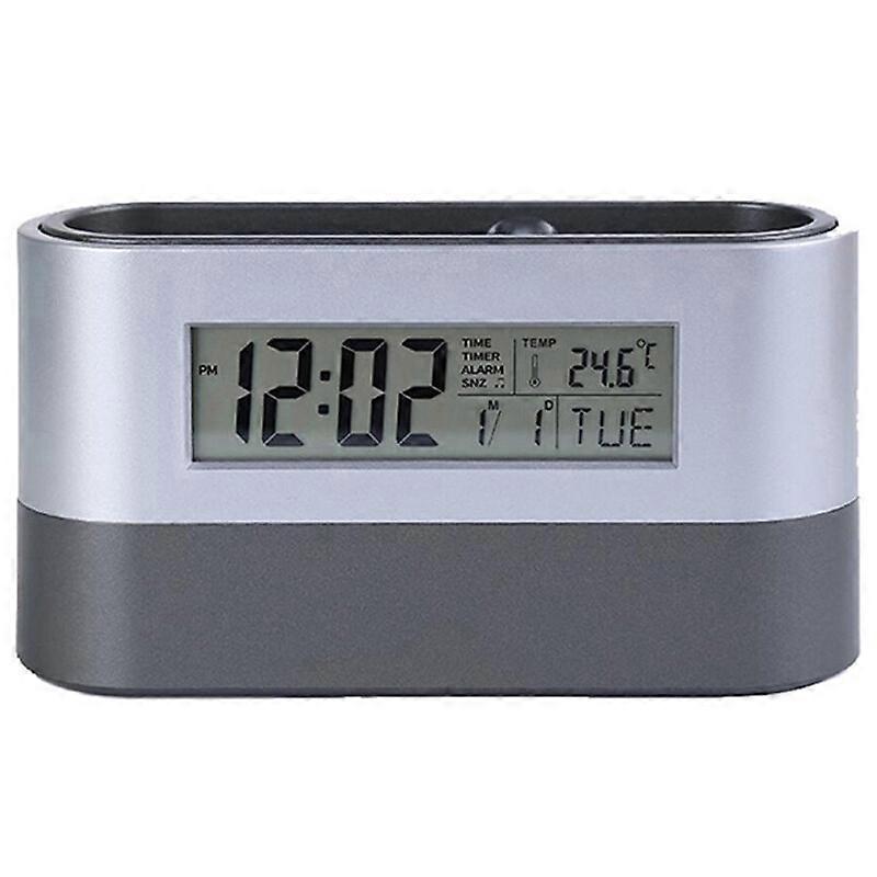 Pen Holder Organizer with LCD Screen Clock Function Temperature Perpetual Calendar Display Countdown