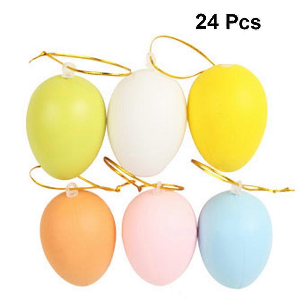 Eggs Decor Graffiti Artificial Egg Ornament for Decoration 24Pcs Pack