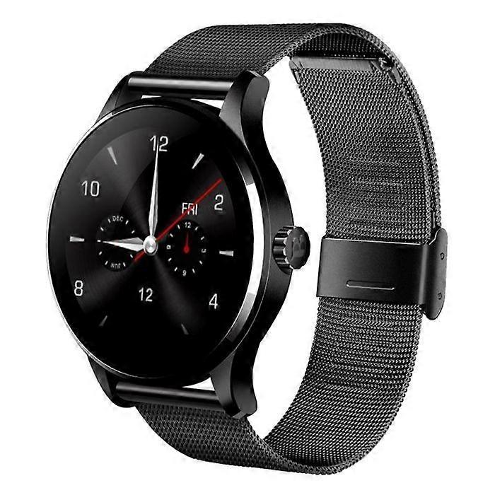 Smartwatch Android iOS Connected Watch 1.22' Cardio Pedometer Black YONIS