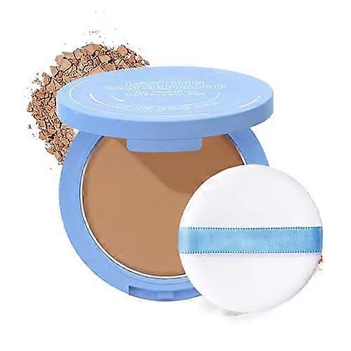 Matte Long Lasting Face Powder with Buildable Coverage, Waterproof Setting Powder Coffee 0.35oz