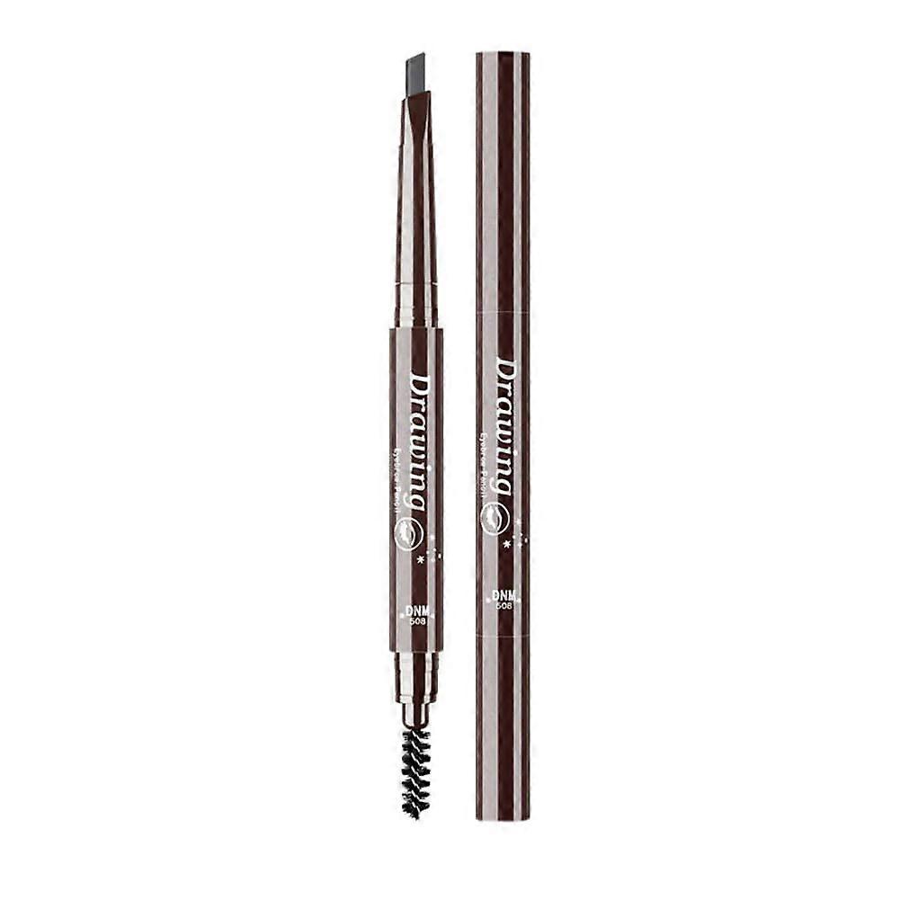 Waterproof Smudgeproof Eyebrow Pencil with Brush, Dual Pack Light Gray Automatic Rotation Design
