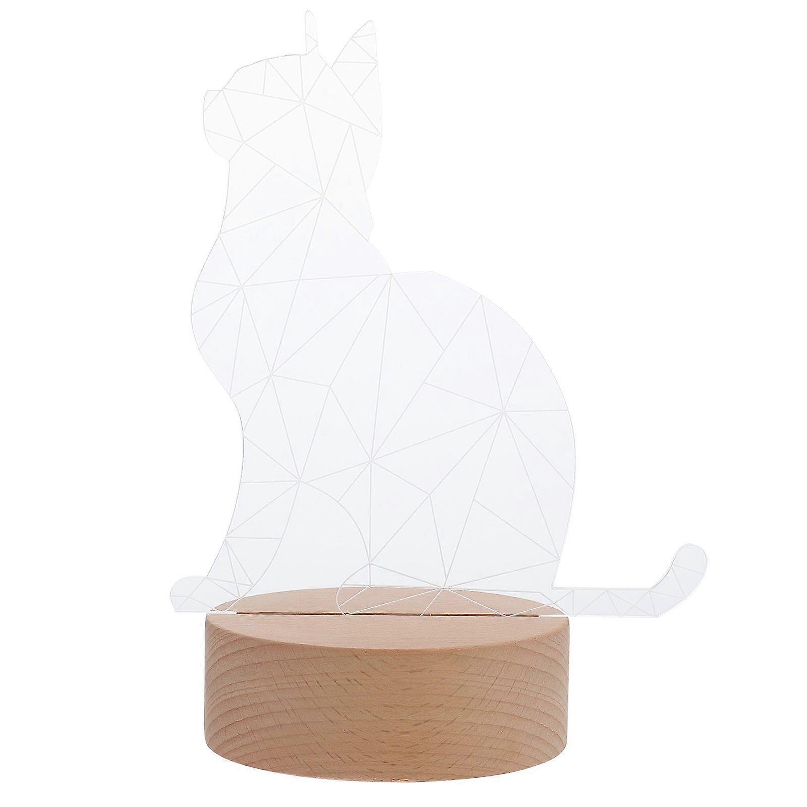 Cat Animal Shape 3D Table Lamp Bedside LED Night Light Desktop Decorative Lamp