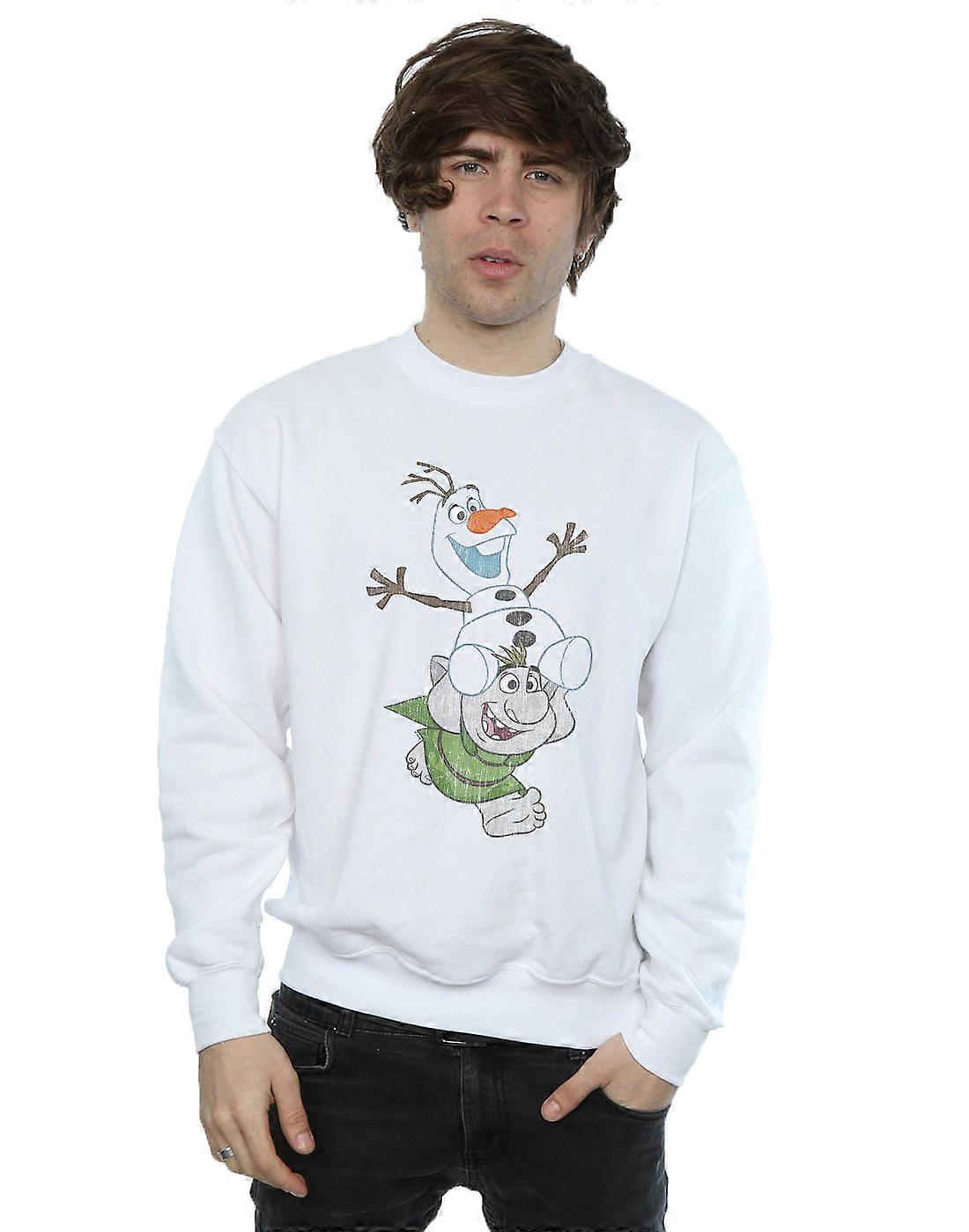 Disney Men ' s congelado OLAF e troll moletom