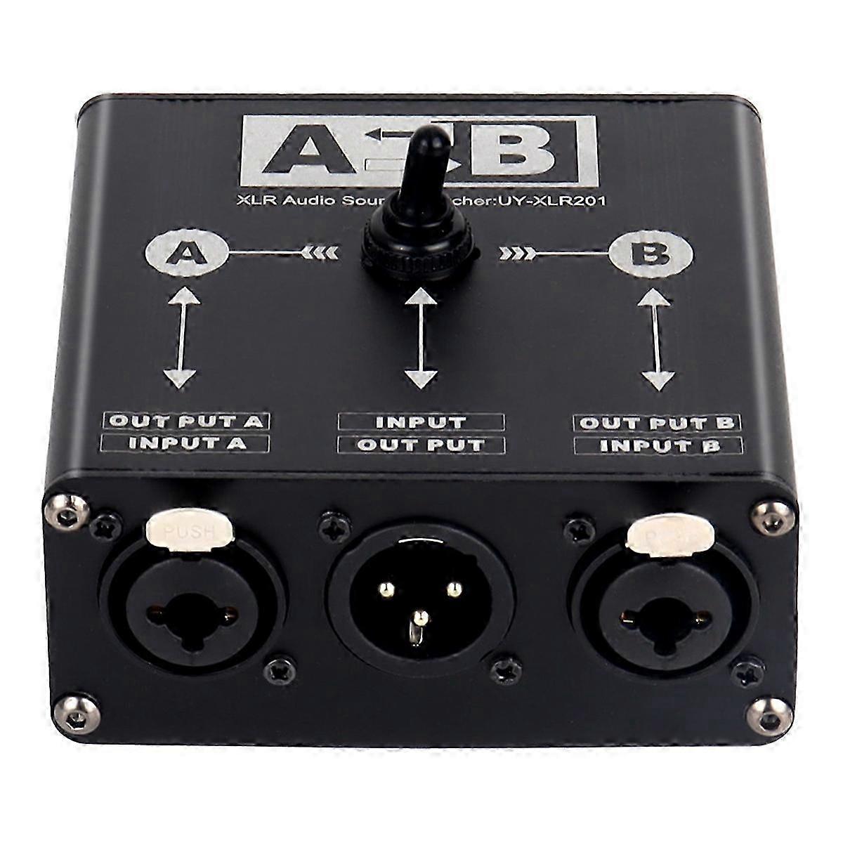 Passive 2 in 1 Out or 1 in 2 Out XLR Balanced Audio Source Switcher