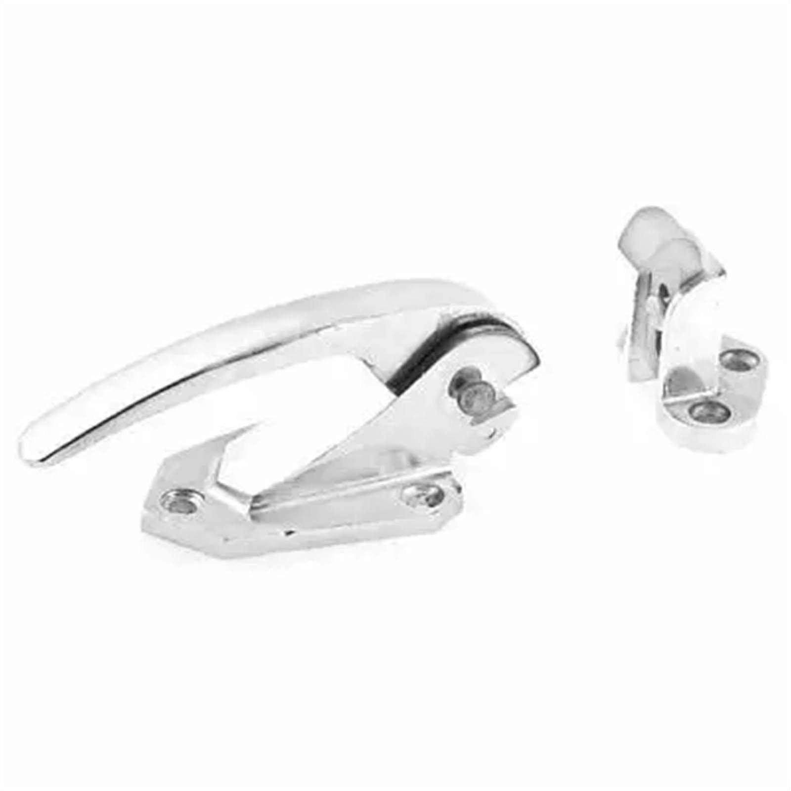 Adjustable Silver Tone Industrial Oven Door Latch Handle Replacement – Durable Secure Lock
