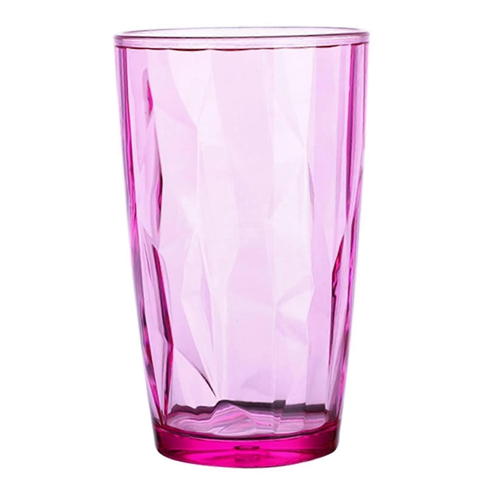 Stackable Colored Drinking Glasses Diamond Pattern Water Cups Dishwasher Safe for Kitchen and Bar