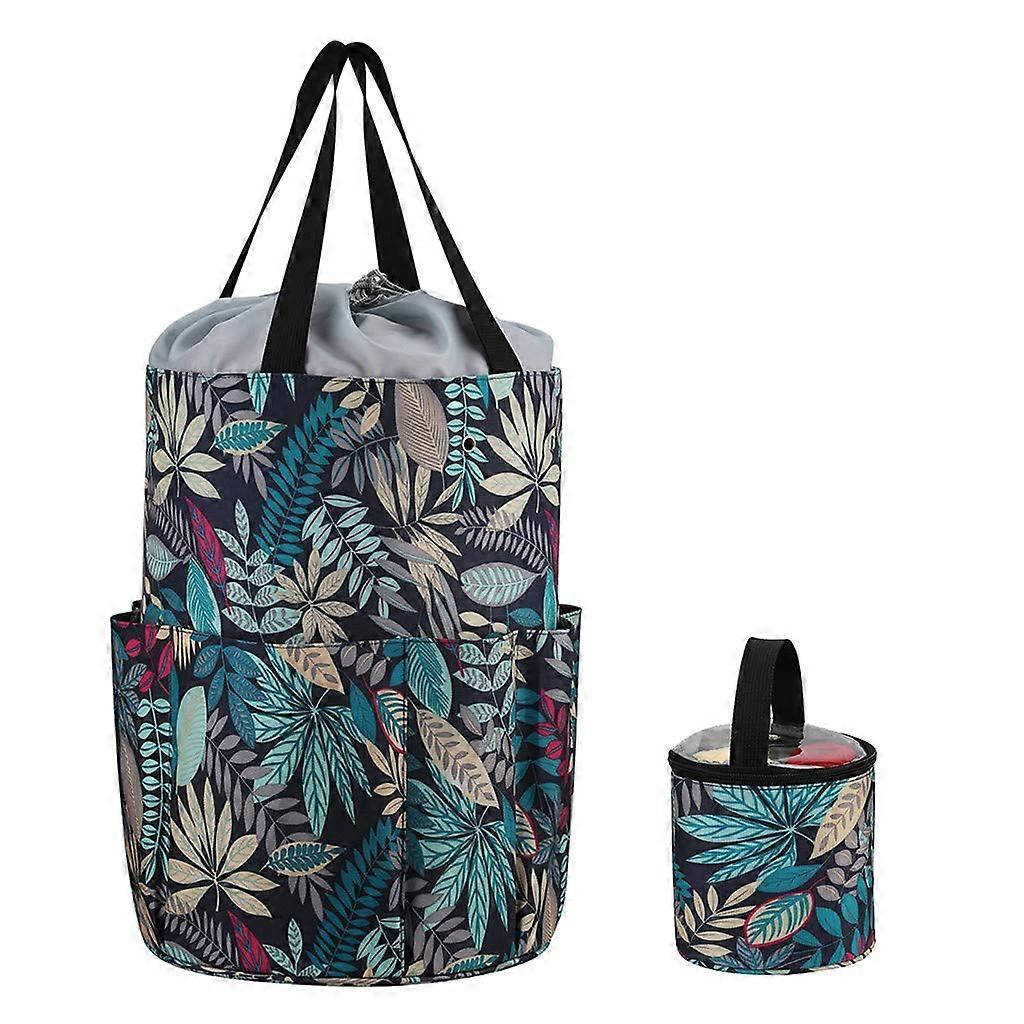 Large Yarn Storage Bag with Clear PVC , Tangle Holes, Drawstring and Tool Pocket
