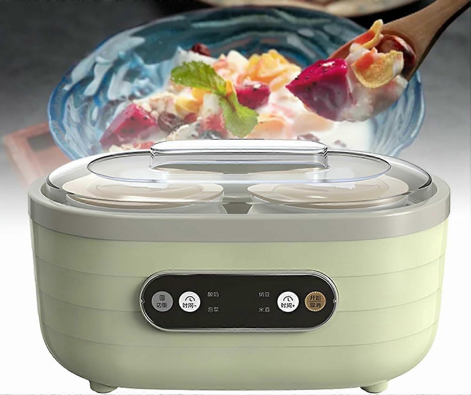 Automatic Yogurt Maker with LCD Touch Control, 2 Large and 6 Small Cups, Greek Yogurt and Cheese