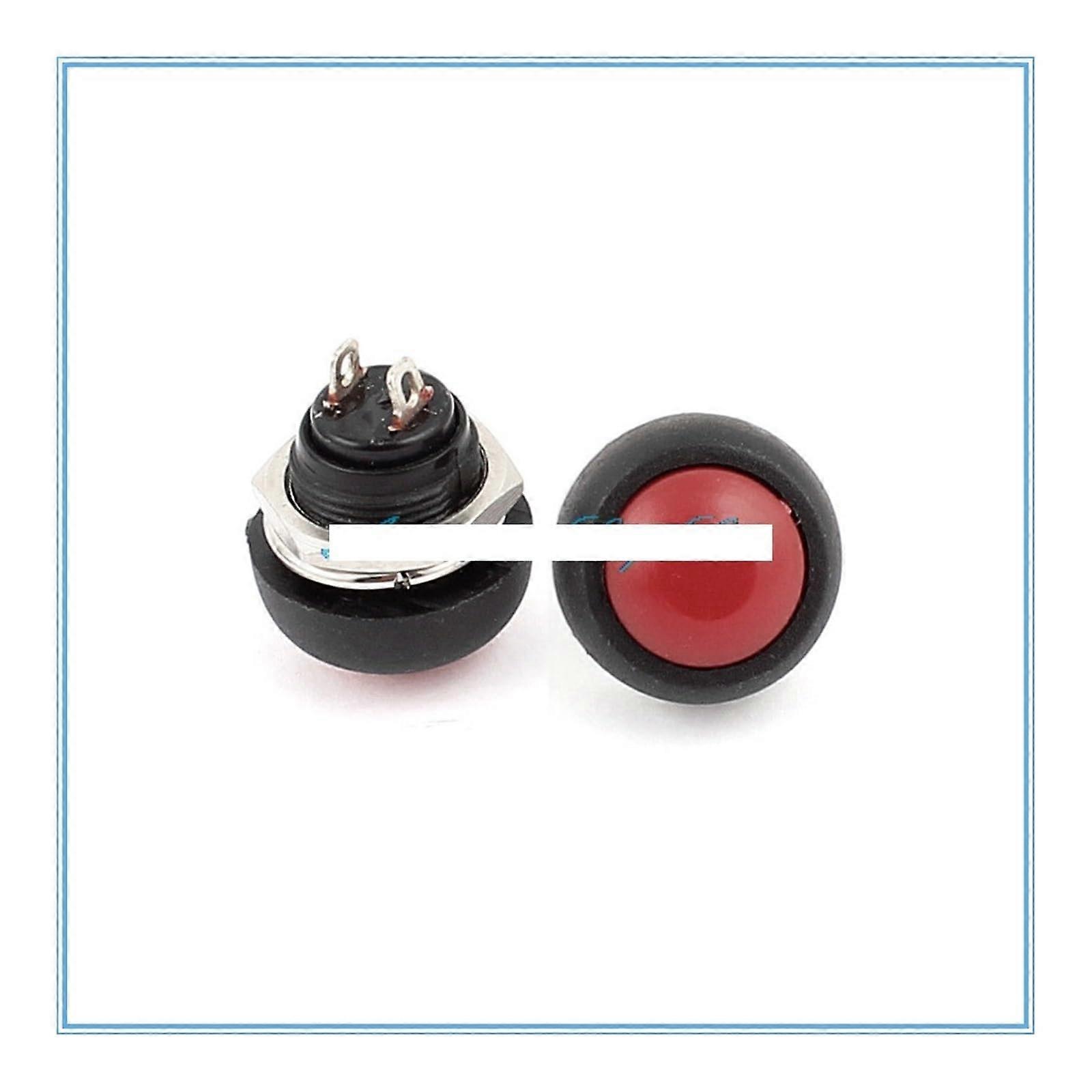5pcs Red 12mm SPST Momentary Push Button Switch AC 125V 250V Quick Response Durable Build