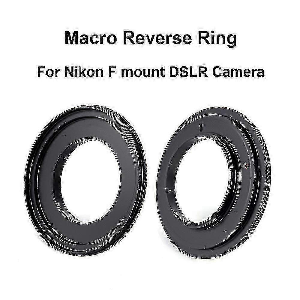 F-Mount Macro Reverse Adapter Ring Set (49-77mm) for DSLR Cameras