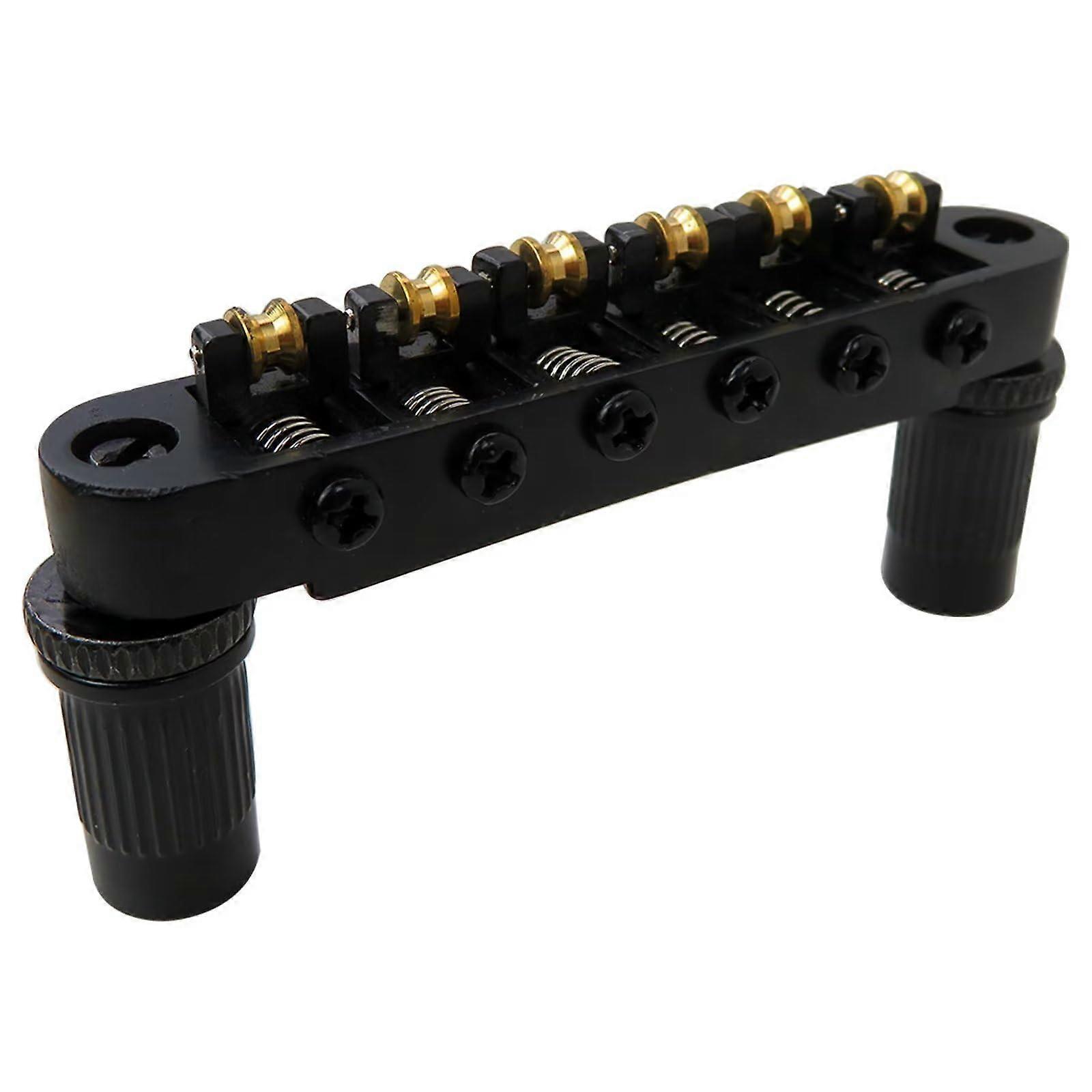 TuneOMatic Roller Saddle Guitar Bridge for Epiphone Black Upgrade with Better Tuning Stability