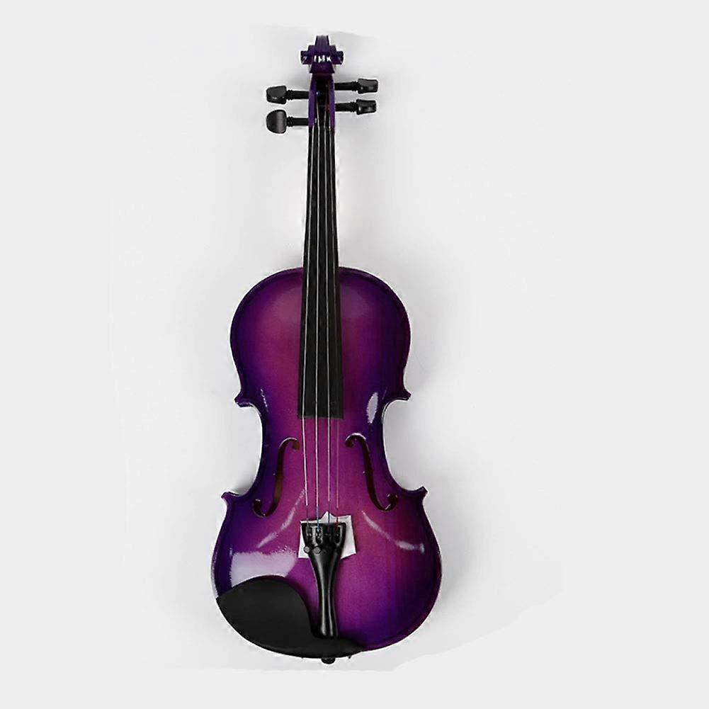 Full Size Purple Violin 4/4 with Solid Spruce , Maple Back, Vibrant Finish for Beginners