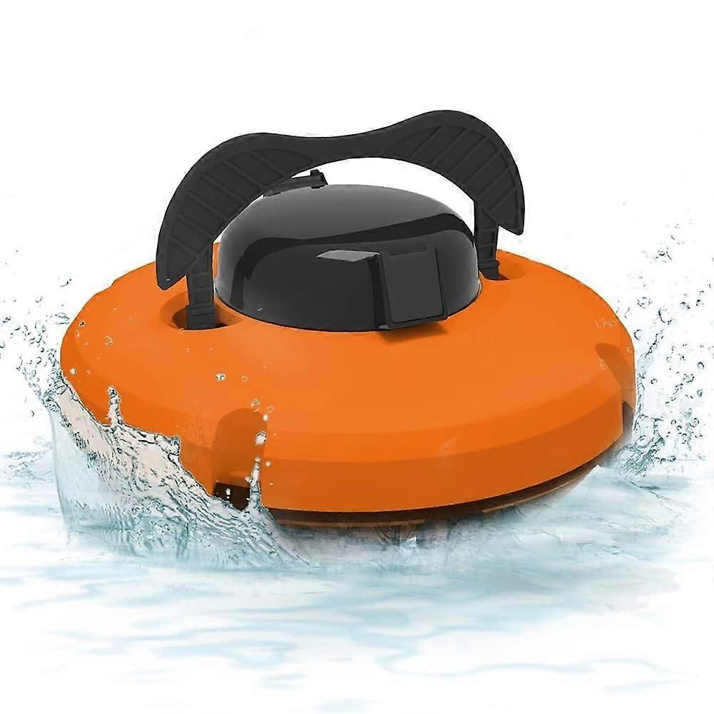Cordless Robotic Pool Cleaner with Smart Navigation, Wall Climbing, 90Min Runtime for Above Ground Pools  Orange