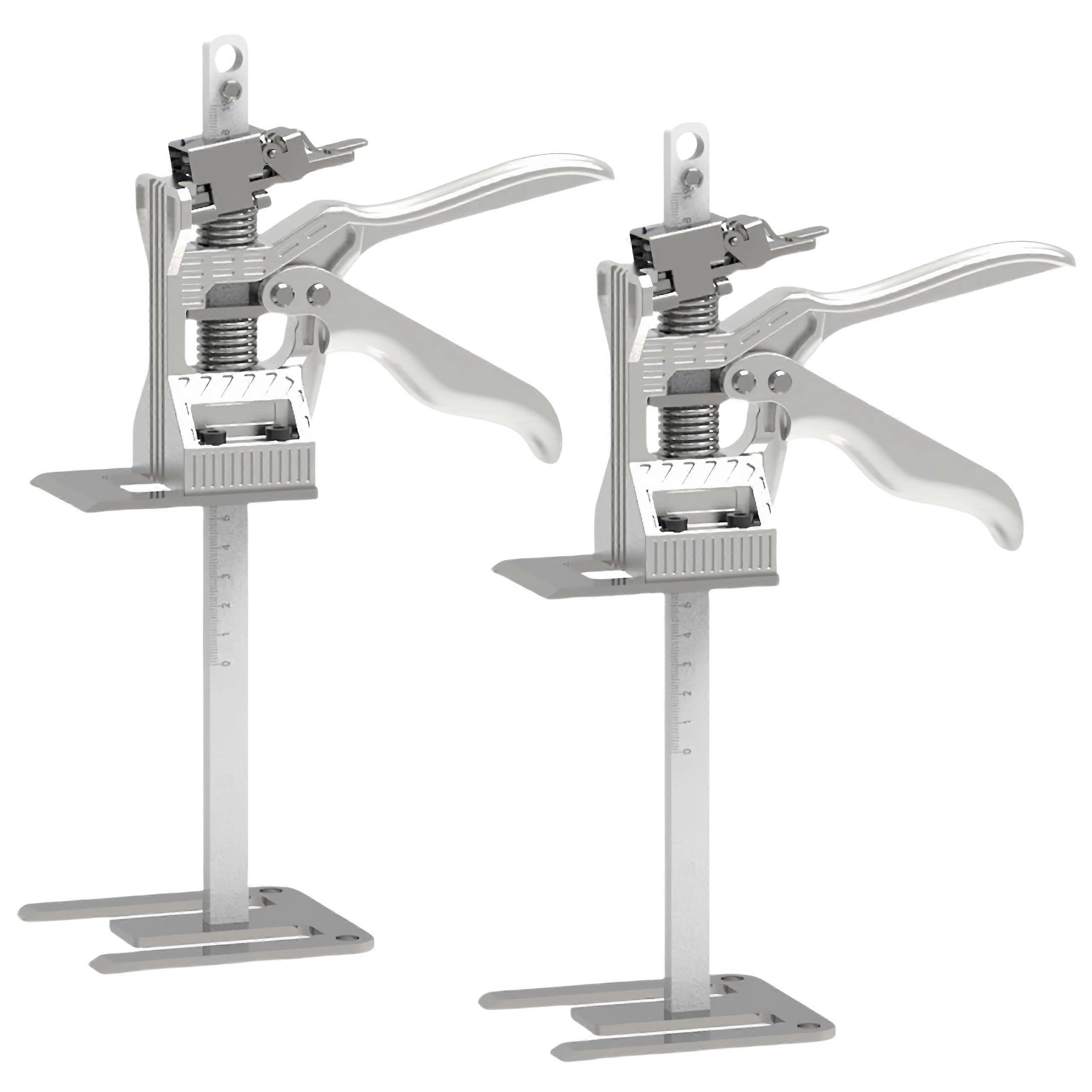 Cabinet Lifter 2 Pack, Heavy Duty Adjustable Height Jack, 880LBS Load, OneHand Operation for Cabinets Windows Flooring