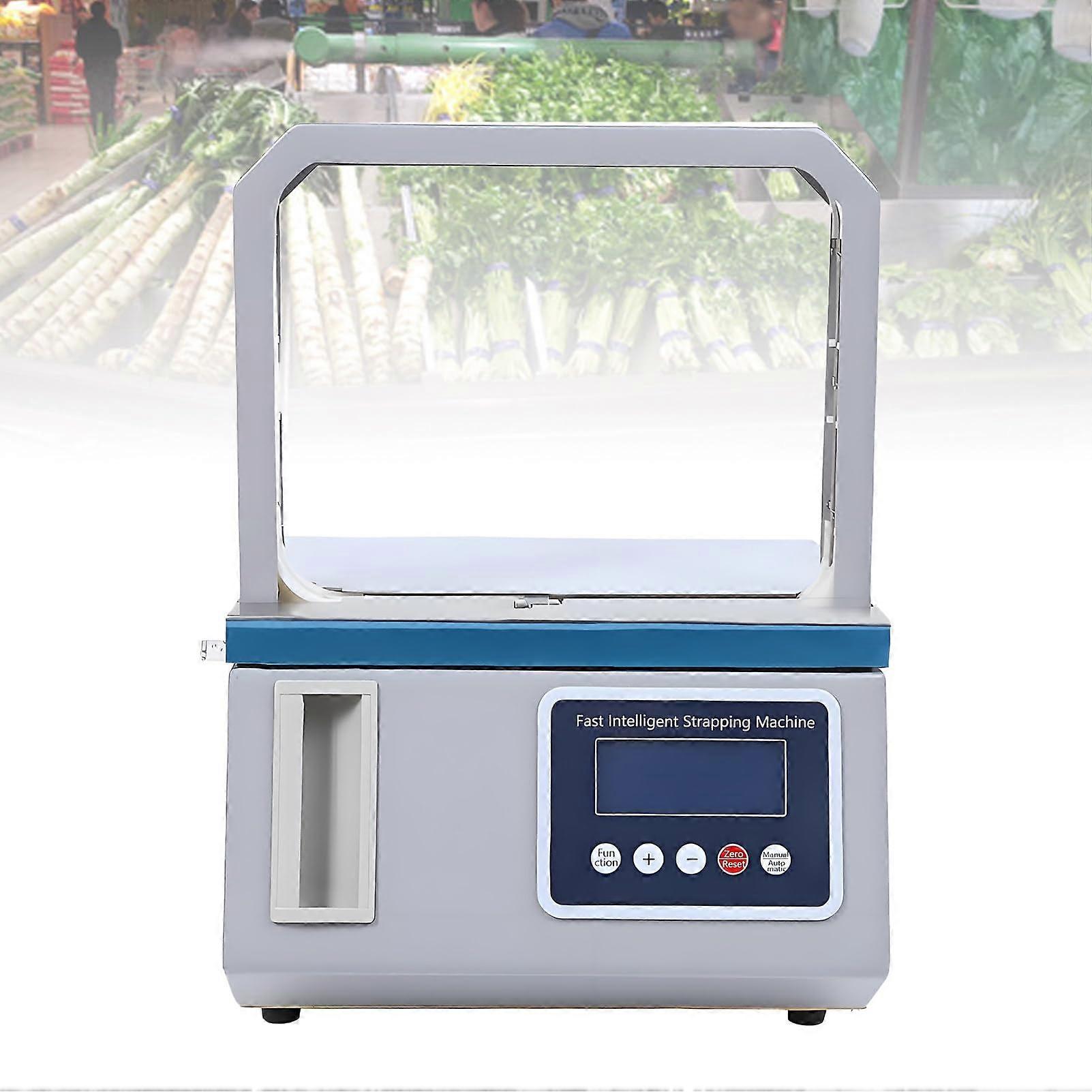 Automatic Strapping Machine with OPP Tape, Fast Binding and Adjustable Tension, 8.6x6.6in