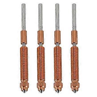4 stk. hærdede ståldyser til Creality K2 Plus, 0,4 mm hotend-ekstruderudskiftning
