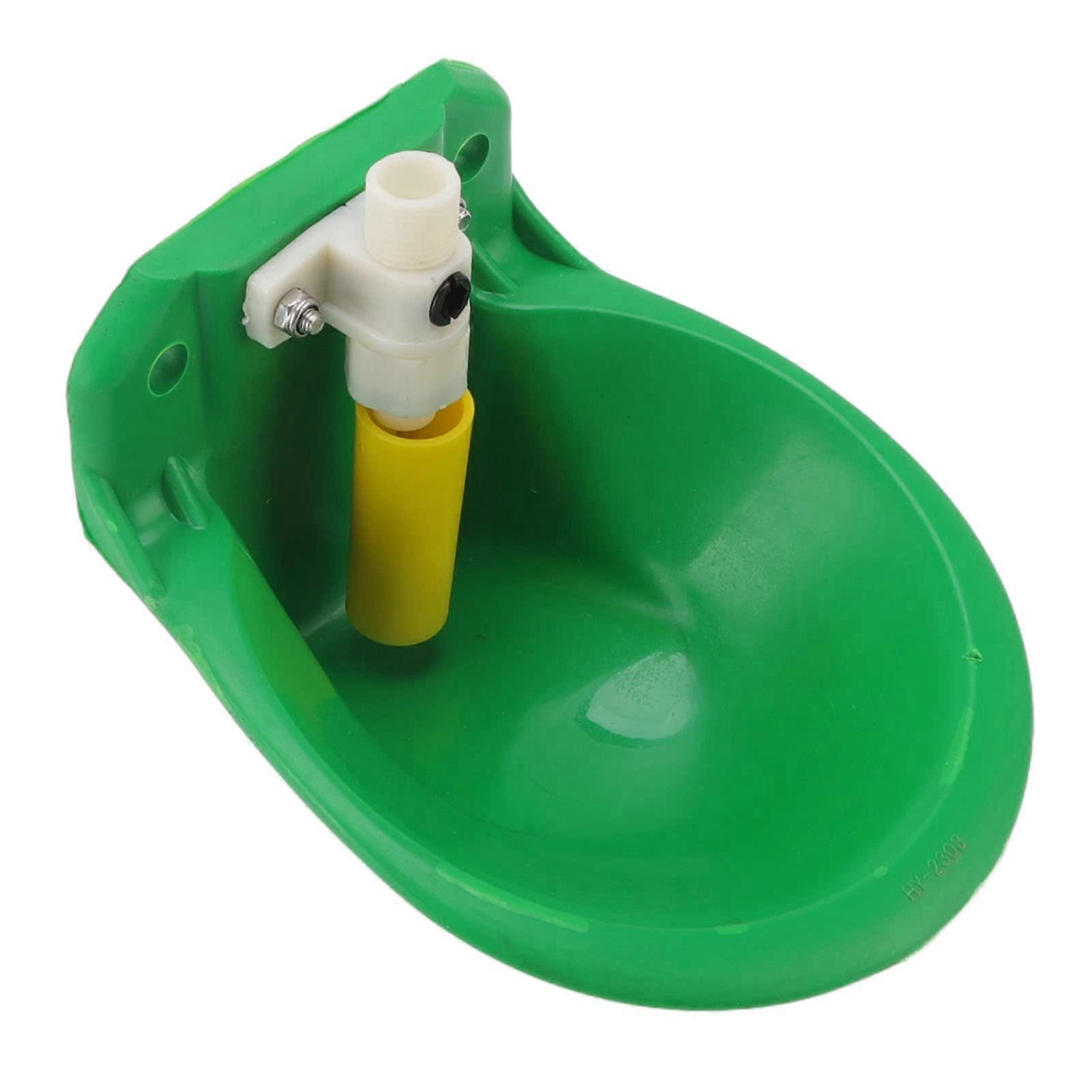 Automatic Livestock Waterer Bowl with Adjustable Flow, 1L Durable Plastic for Cows, Pigs and Sheep