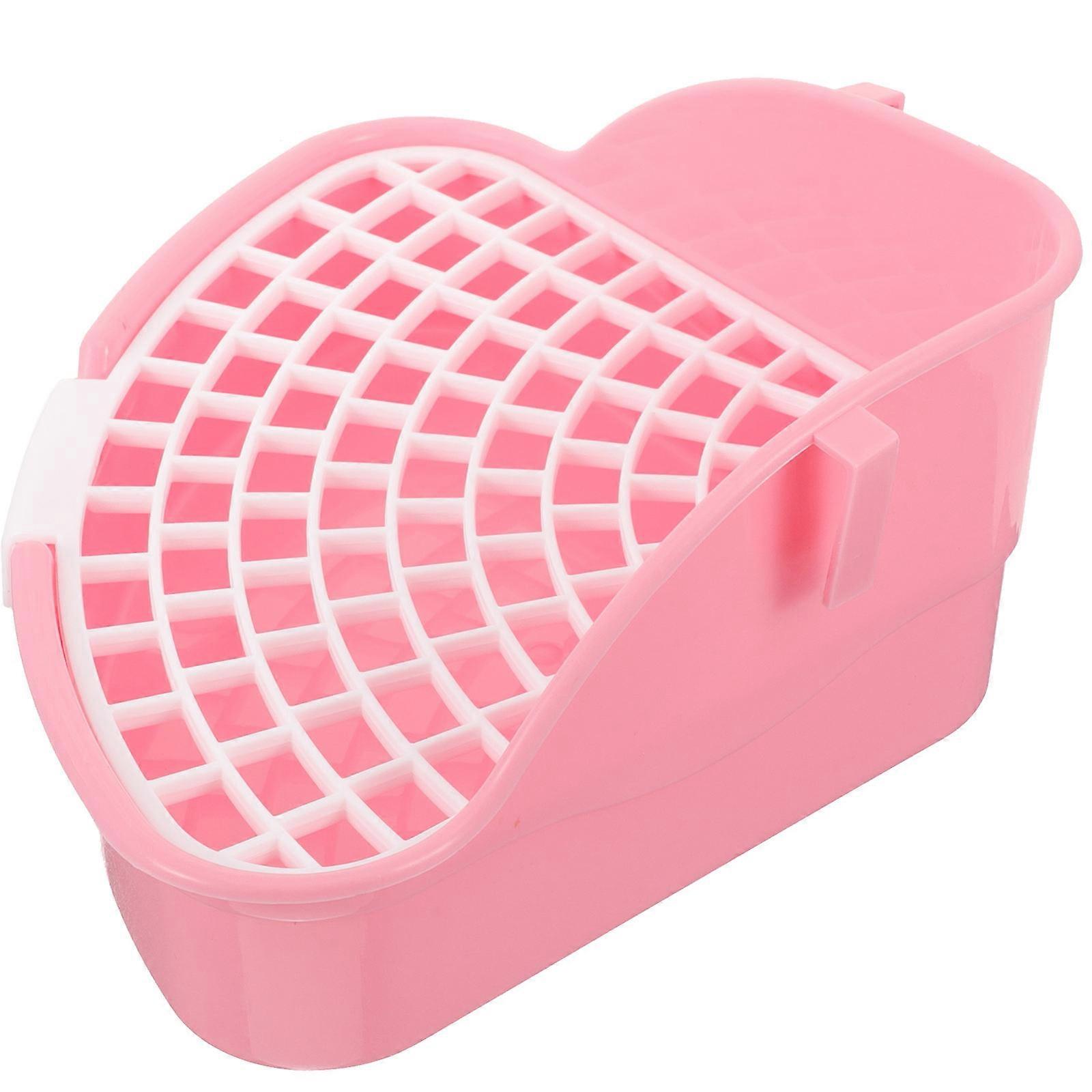 Pet Urinal Potty Rabbit Litter Pan Corner Plastic Box for Peeing